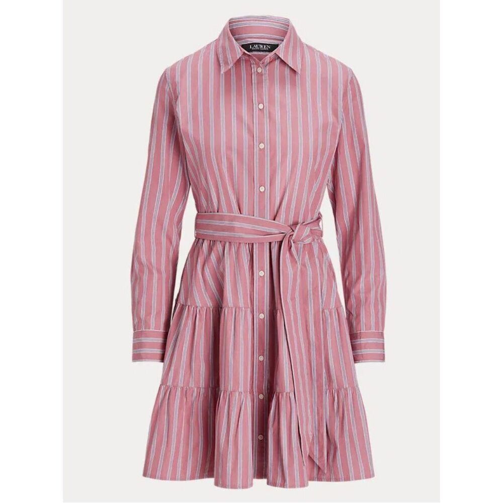 LAUREN RALPH LAUREN Striped Broadcloth Tiered Shirtdress
K9